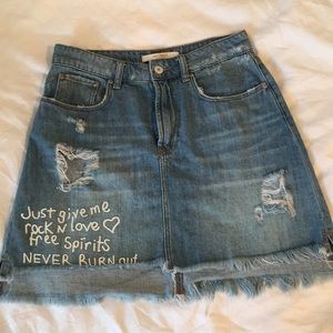ZARA Denim Miniskirt